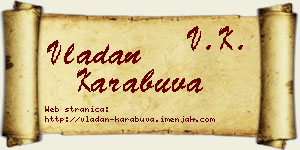 Vladan Karabuva vizit kartica
